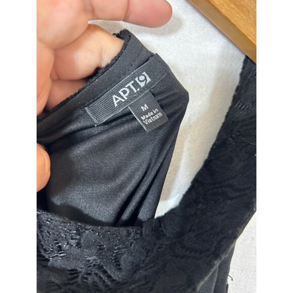 Vintage Slip Dress Medium Black Lace Sheer Maxi Witchy Goth Y2K - Picture 9 of 11